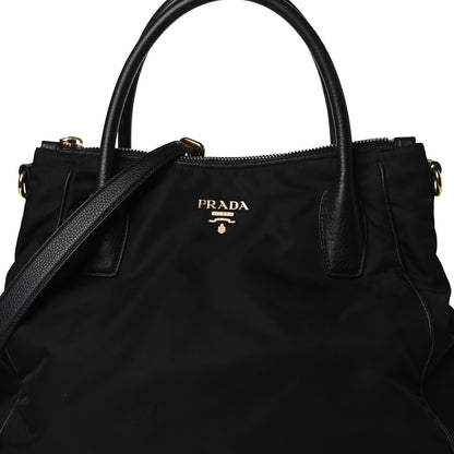 Prada Tessuto Nylon Cervo Shoulder Bag Black 7 of 18