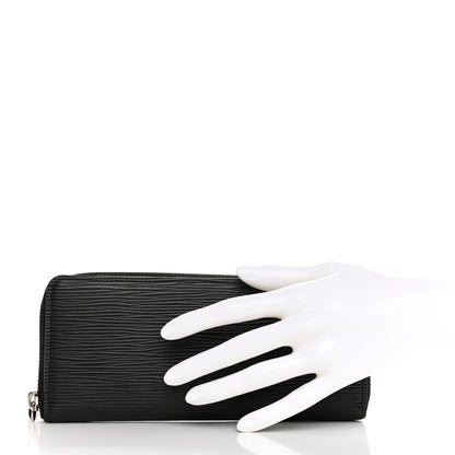 Louis Vuitton Epi Clemence Wallet Black 2 of 9