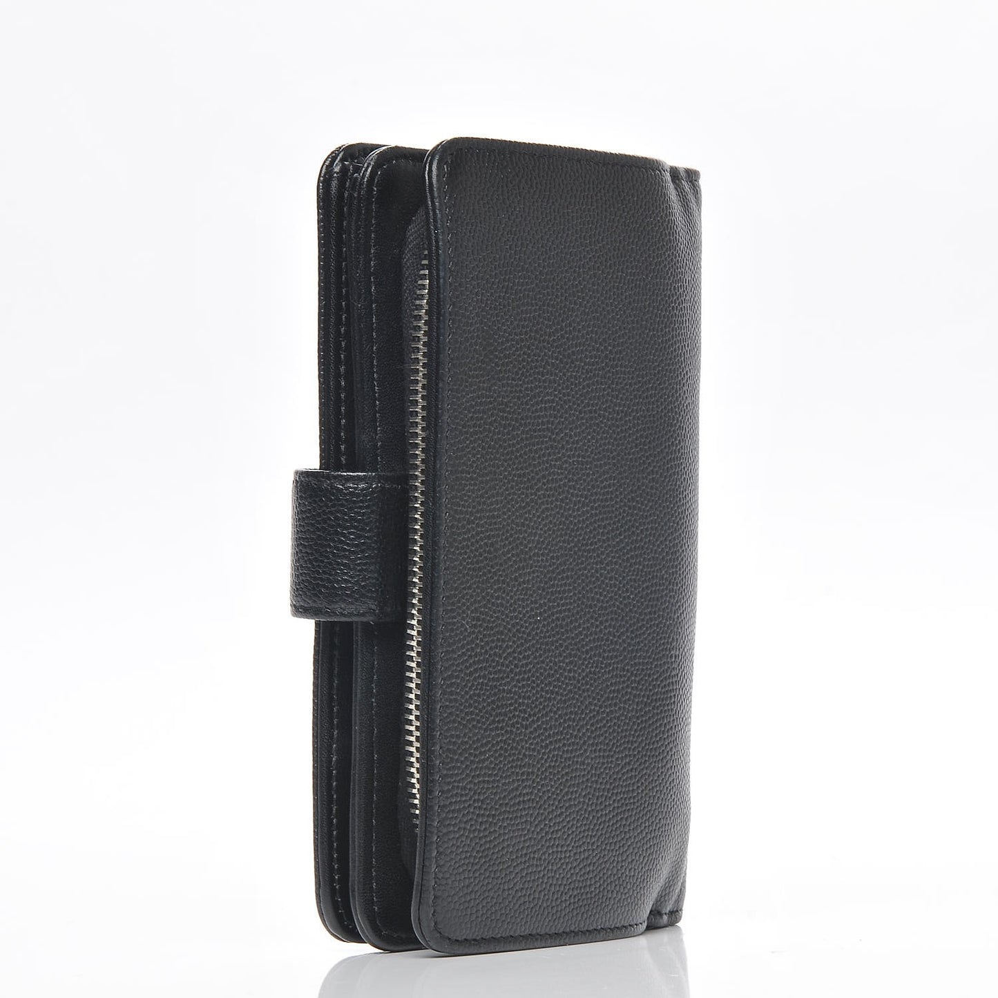 Caviar Sevruga L Zip Pocket Wallet Black