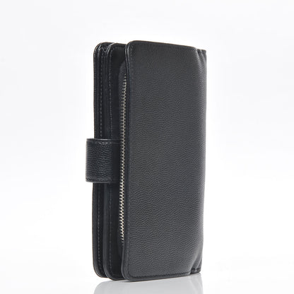 Chanel Caviar Sevruga L Zip Pocket Wallet Black 3 of 7