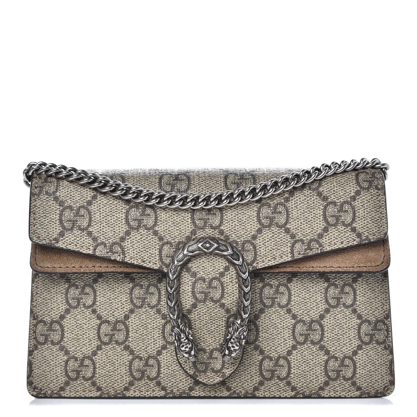 GG Supreme Monogram Super Mini Dionysus Shoulder Bag Taupe