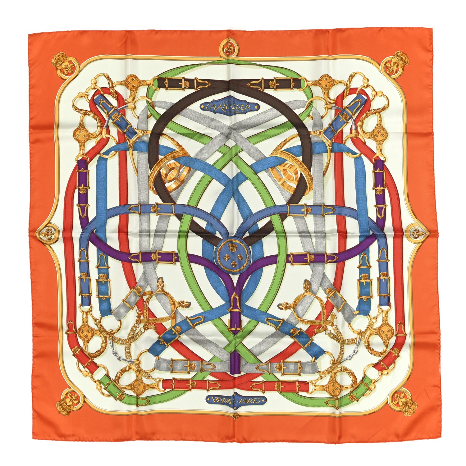 Hermes Silk Cavalcadour Scarf 90 1 of 3