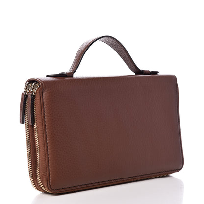 Gucci Pebbled Calfskin Soho Travel Document Case Brown 3 of 10