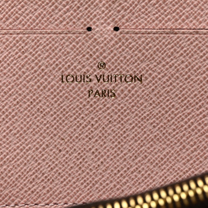 Louis Vuitton Damier Ebene Clemence Wallet Rose Ballerine 6 of 7