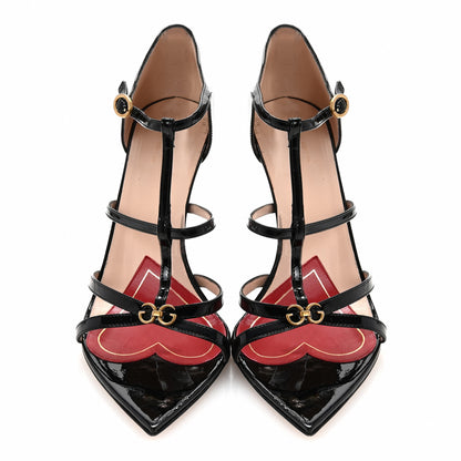 Gucci Vernice Crystal Horsebit Sandals 39 Black 3 of 9