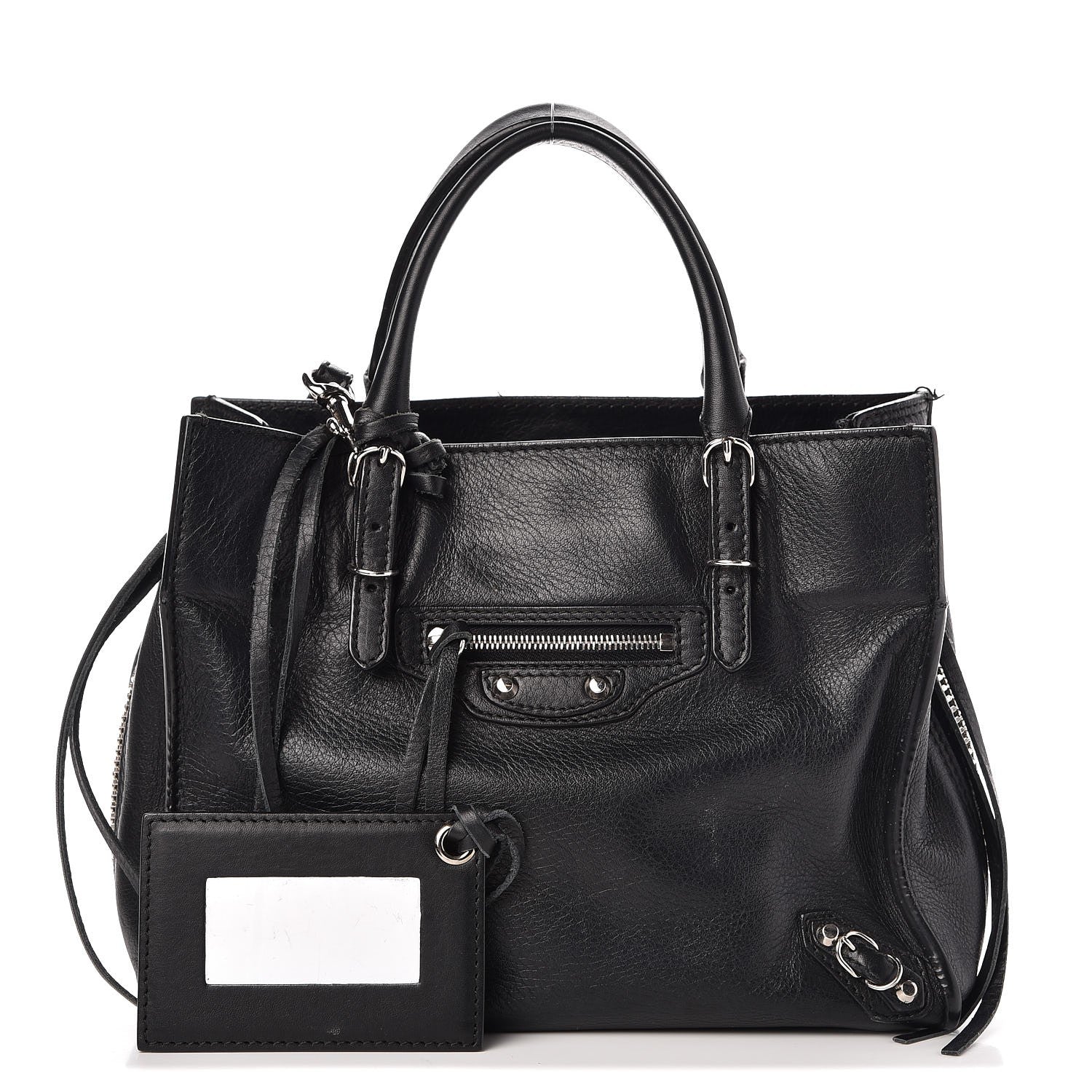 Balenciaga Calfskin Papier Mini A4 Zip Around Tote Black 1 of 17