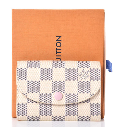 Louis Vuitton Damier Azur Rosalie Coin Purse Rose Ballerine 8 of 8