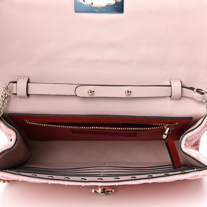 Valentino Garavani Velvet Rockstud Spike Wallet on Chain Water Rose 5 of 8