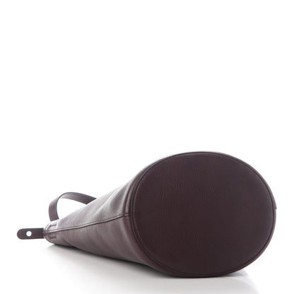 Mansur Gavriel Pebbled Calfskin Zip Bucket Bag Eggplant 3 of 8