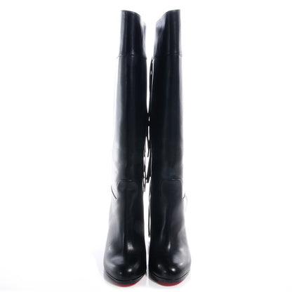 Christian Louboutin Calfskin Glamafrange Fringe Leather Boots Black 39.5 2 of 5
