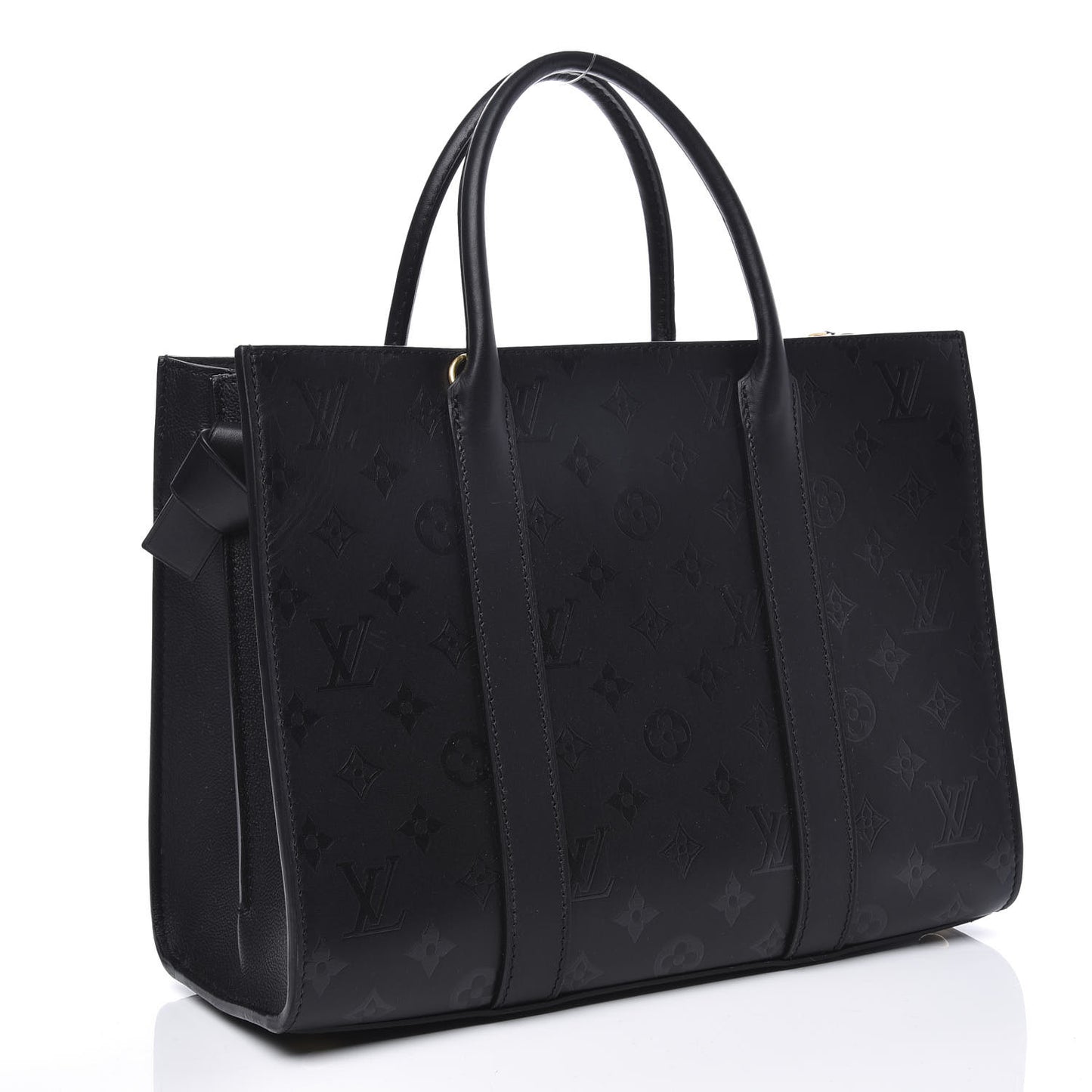 Monogram Cuir Plume Very Tote MM Black