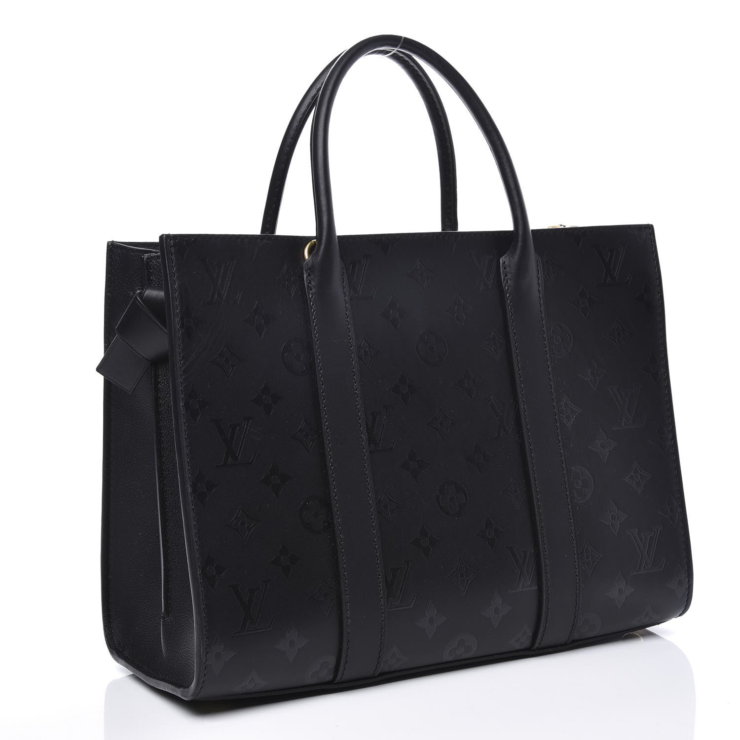 Louis Vuitton Monogram Cuir Plume Very Tote MM Black 2 of 10