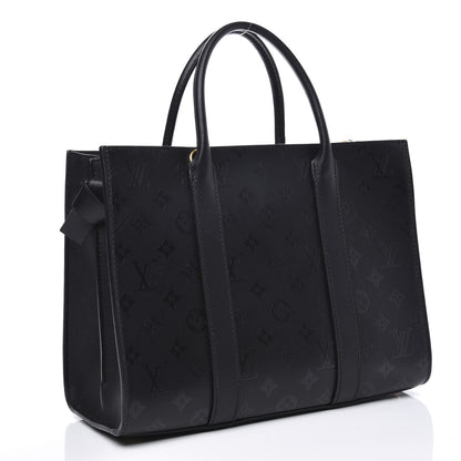 Louis Vuitton Monogram Cuir Plume Very Tote MM Black 2 of 10