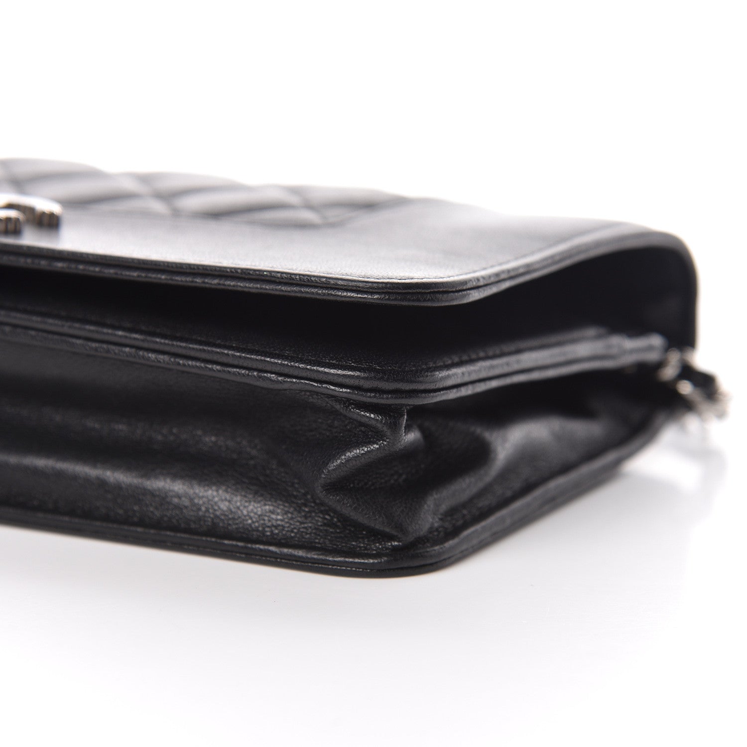 Chanel Sheepskin Quilted Mademoiselle Vintage Wallet On Chain WOC Black 6 of 17