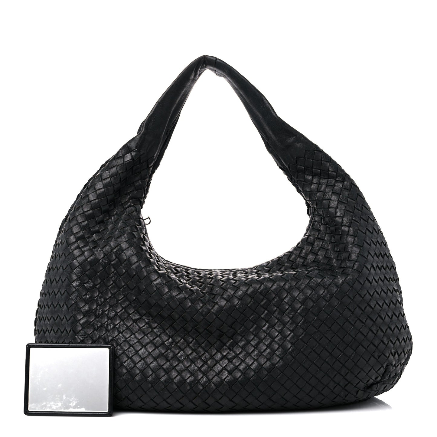 Nappa Intrecciato Large Veneta Hobo Black