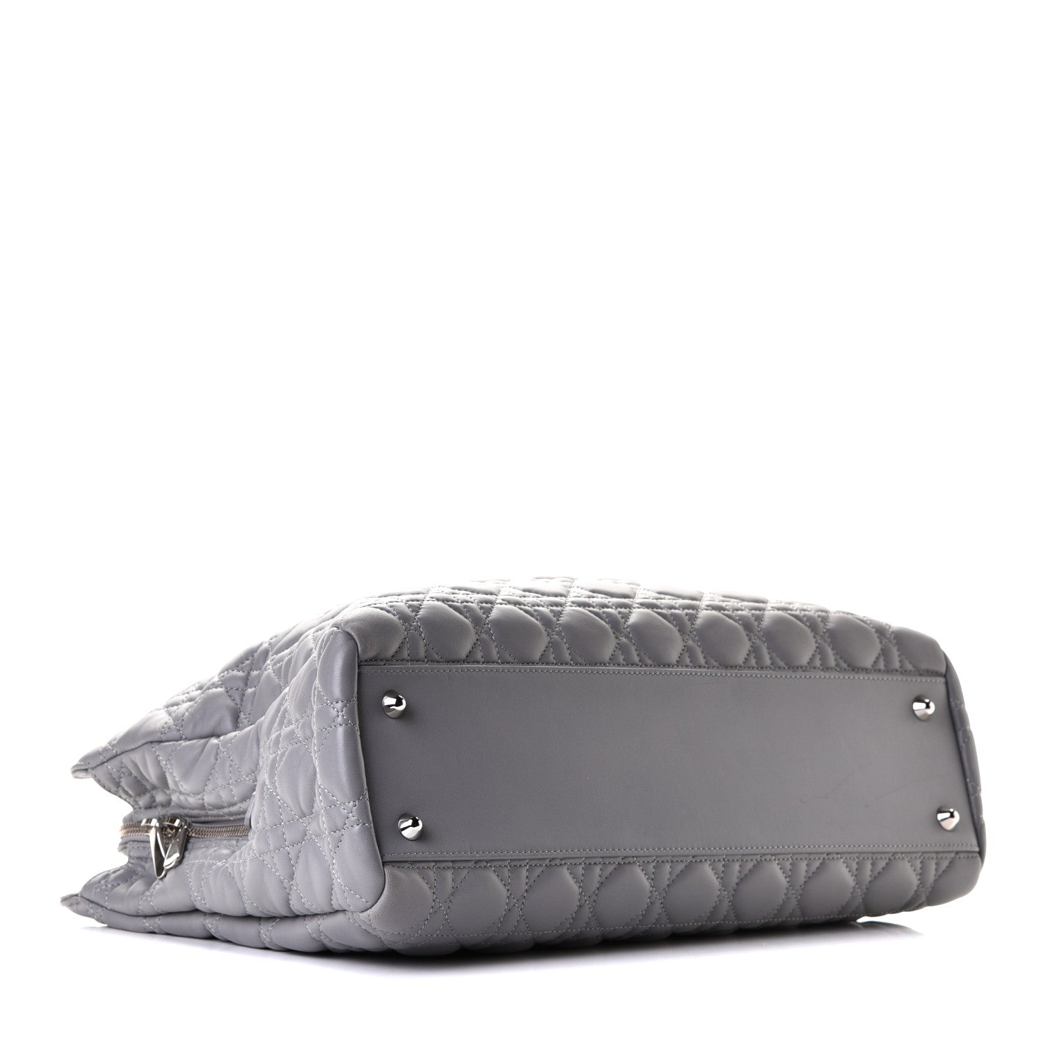 Christian Dior Lambskin Cannage Large Dior Soft Shopping Tote Grey 3 of 5