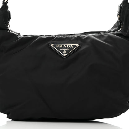 Prada Tessuto Nylon Saffiano Sacca Shoulder Bag Black 8 of 11