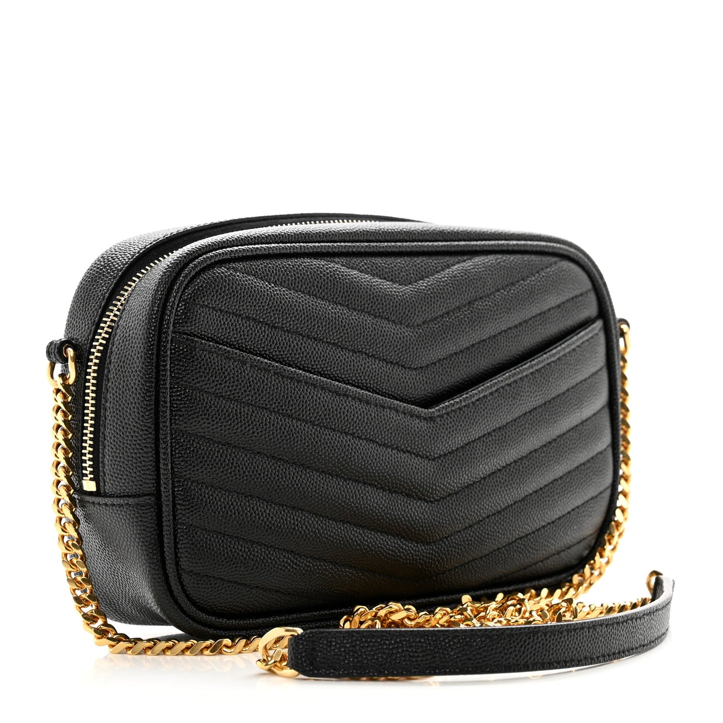 Grain De Poudre Matelasse Monogram Mini Lou Camera Bag Black