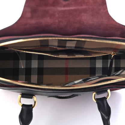 Burberry Suede Calfskin Medium Milverton Satchel Elderberry 4 of 4