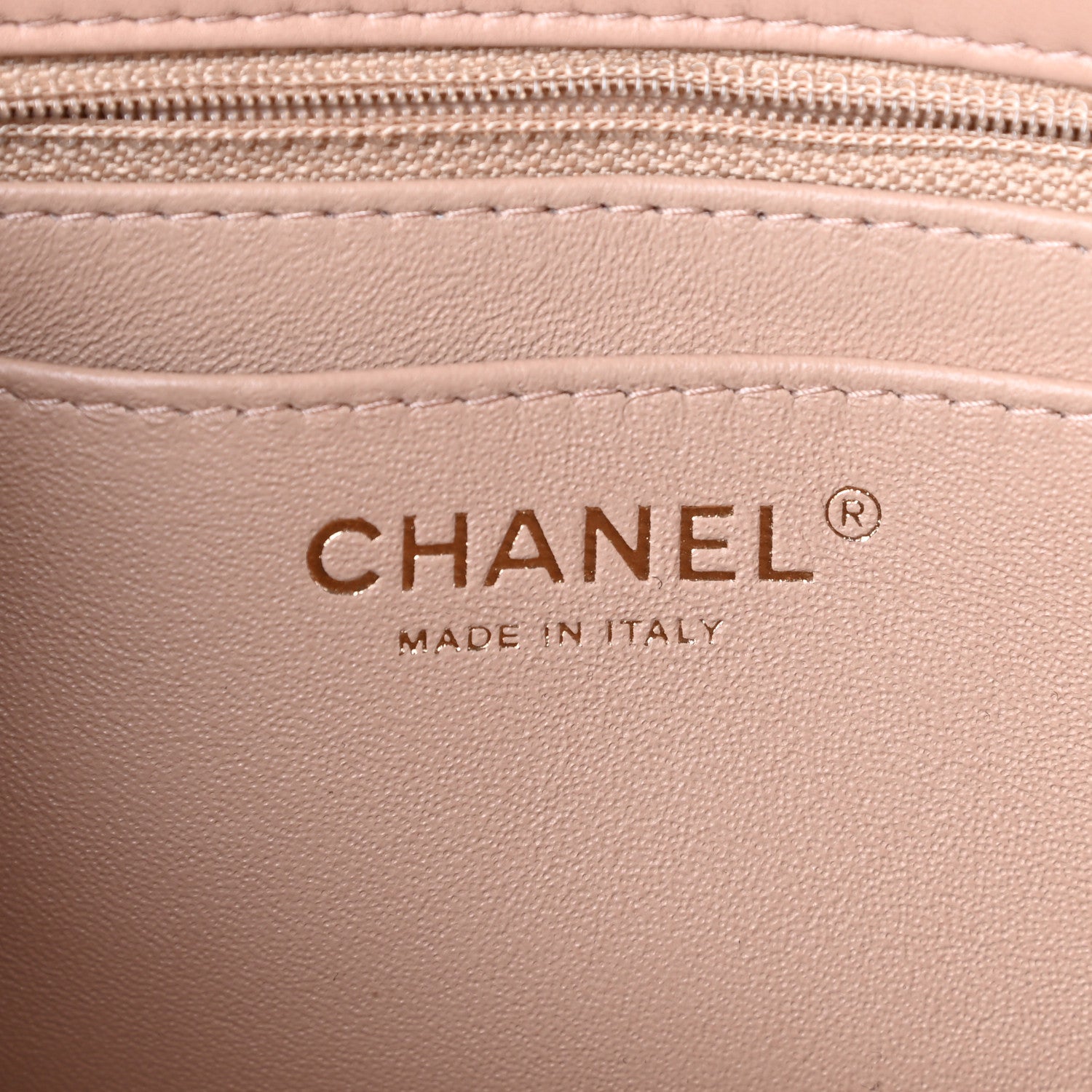 Chanel Lambskin Quilted Mini Rectangular Flap Beige 6 of 10