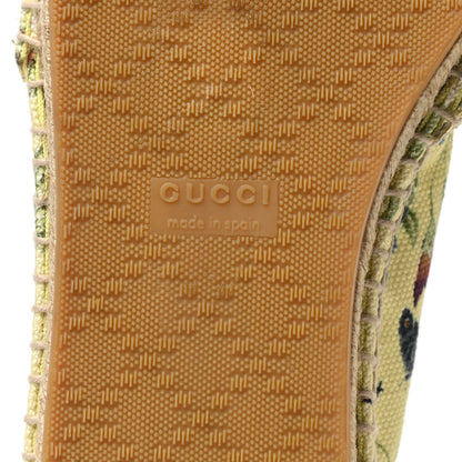Gucci Canvas Flora Print Espadrilles 36.5 Yellow Multicolor 6 of 10