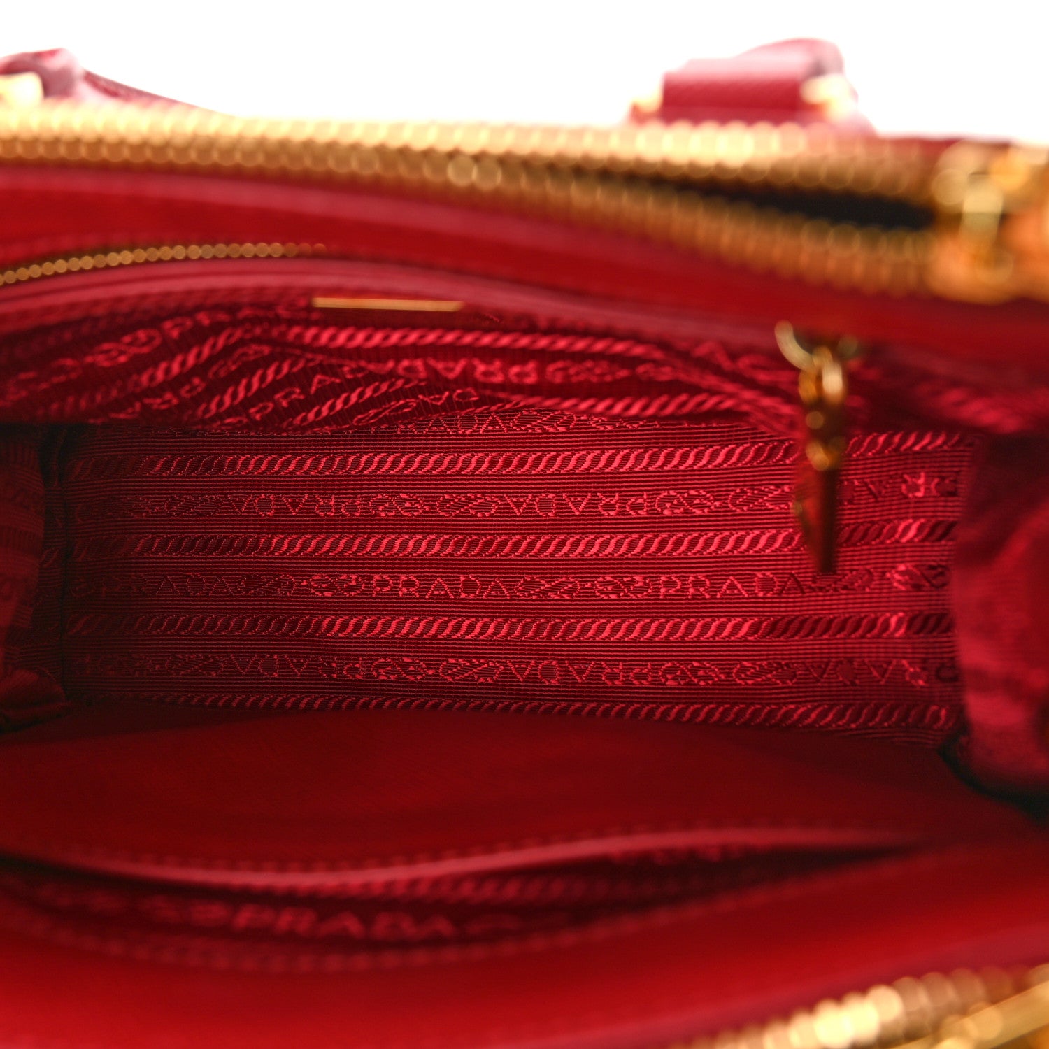 Prada Saffiano Mini Galleria Double Zip Tote Fuoco 5 of 8