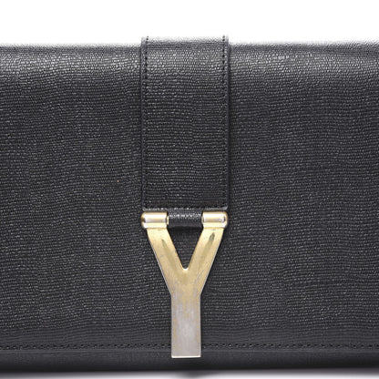 Saint Laurent Textured Calfskin Y Ligne Clutch Black 8 of 8