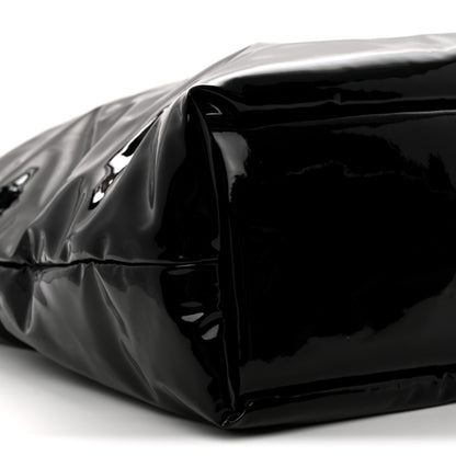 Saint Laurent Patent Wide Puffer Maxi Tote Black 9 of 10