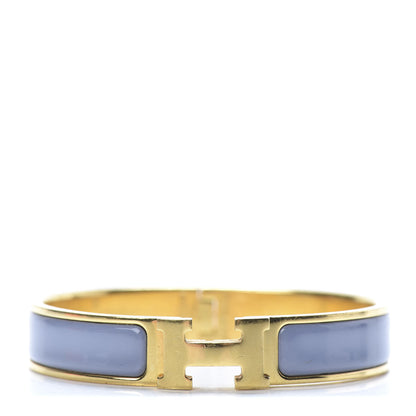 Hermes Enamel Narrow Clic Clac H Bracelet PM Bleu Lin 1 of 6