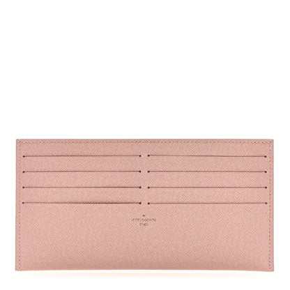 Louis Vuitton LOUIS VUITTON Calfskin Felicie Card Holder Insert Rose Ballerine 1 of 6
