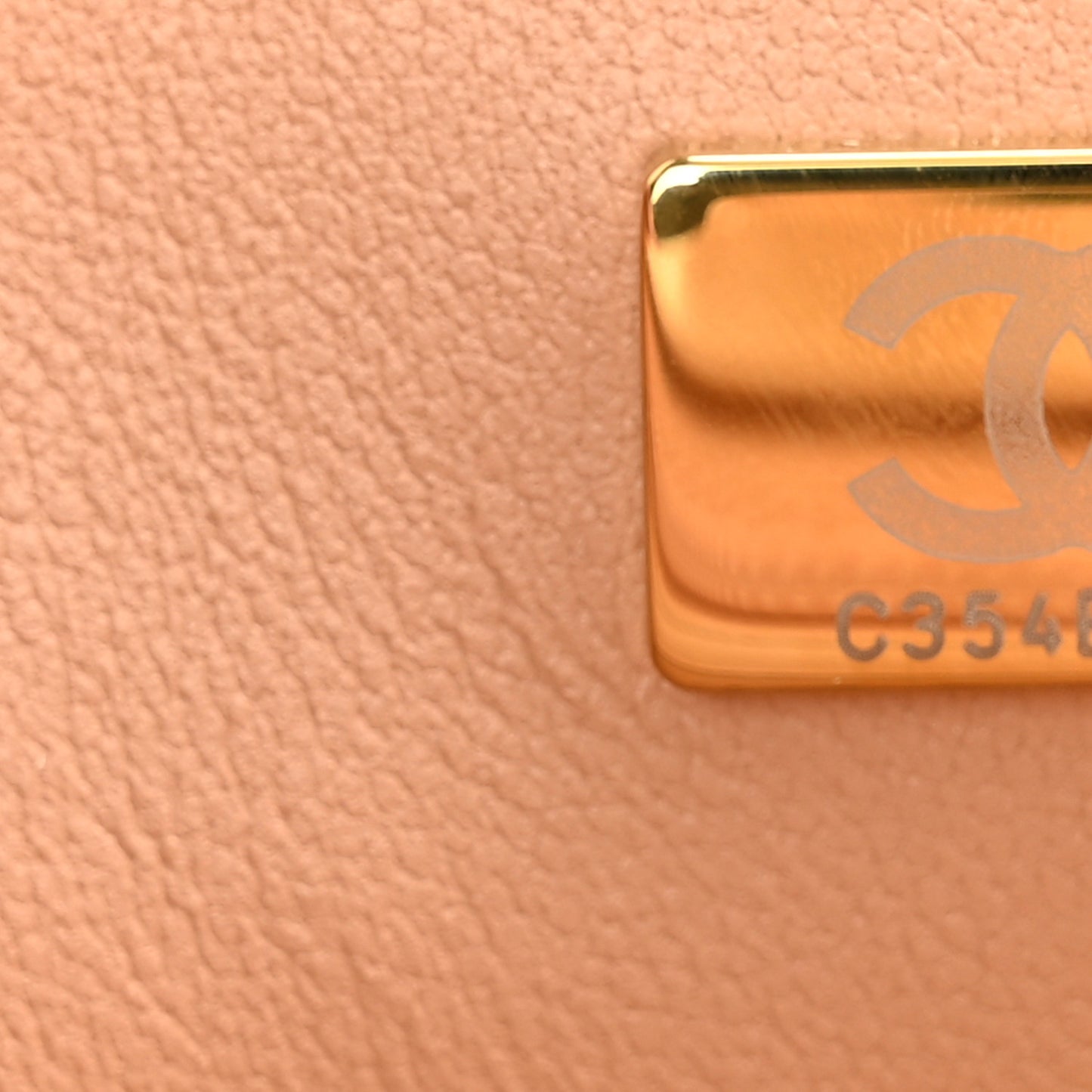 Lambskin Quilted Mini Top Handle Rectangular Flap Beige