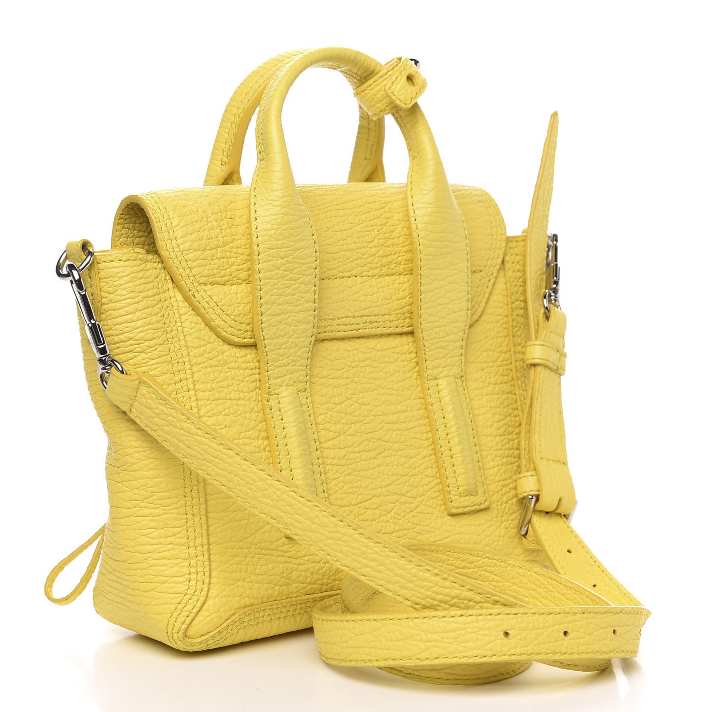 3.1 Textured Calfskin Mini Pashli Satchel Yellow