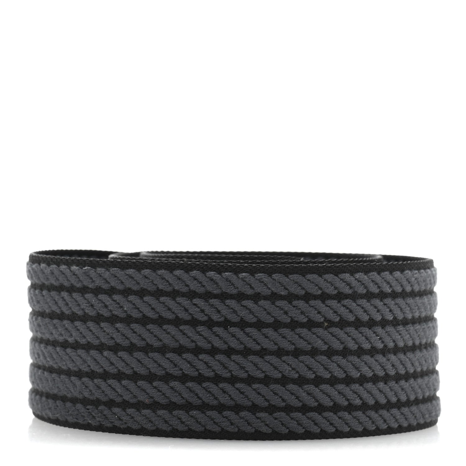 Hermes Toile Epsom 50mm Sangle Cordage Shoulder Strap Black Gris Misty 2 of 4