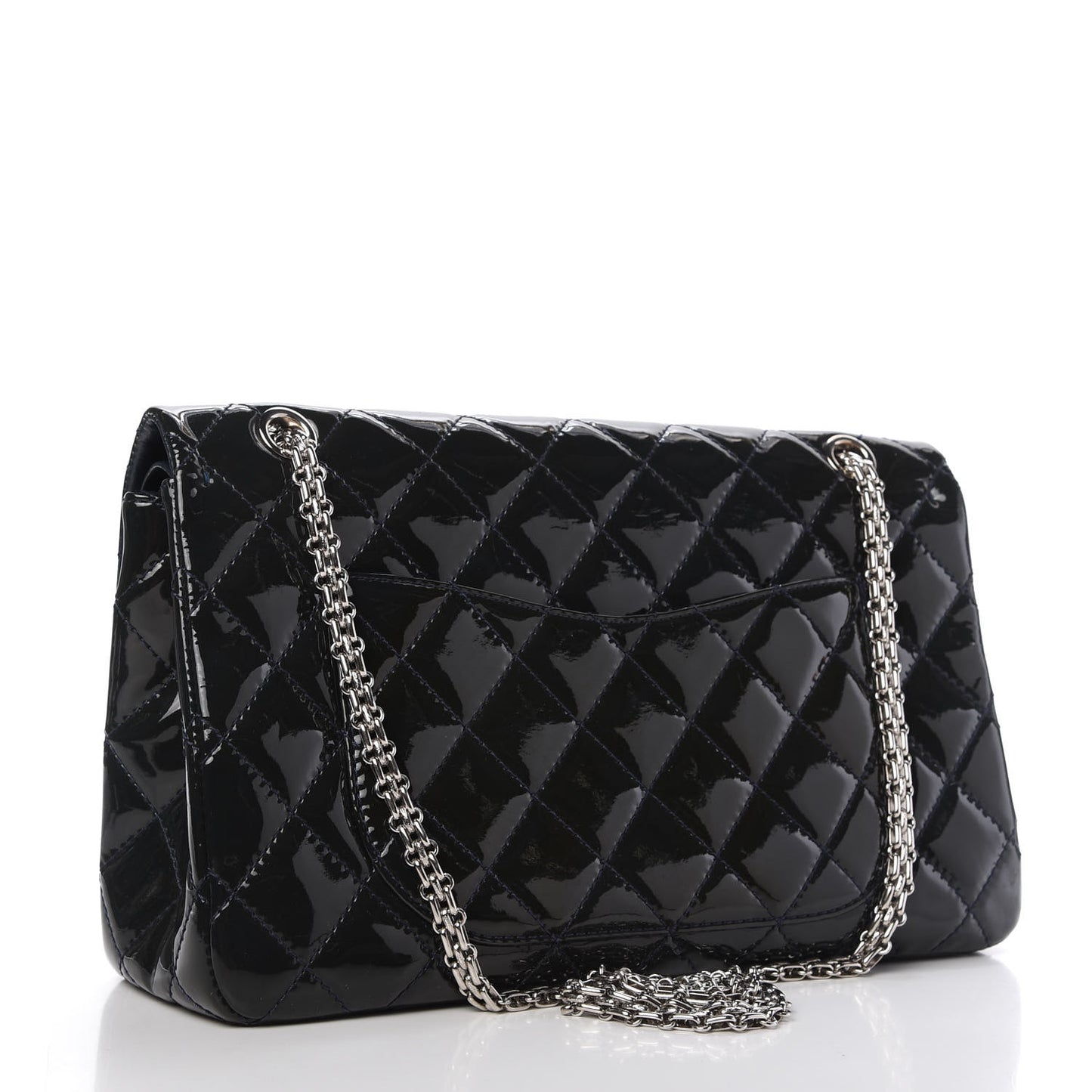Patent Quilted 2.55 Reissue 227 Flap Dark Blue