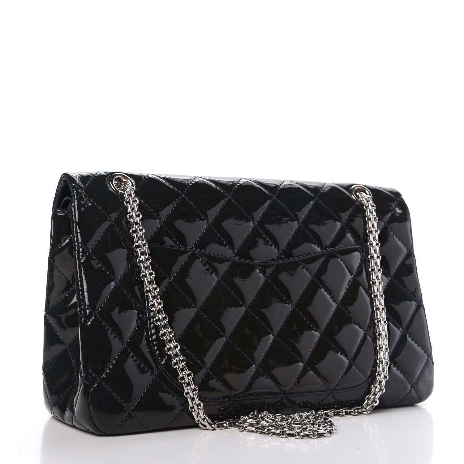 Chanel Patent Quilted 2.55 Reissue 227 Flap Dark Blue 3 of 10