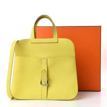 Hermes Taurillon Clemence Halzan 31 Lime 11 of 11