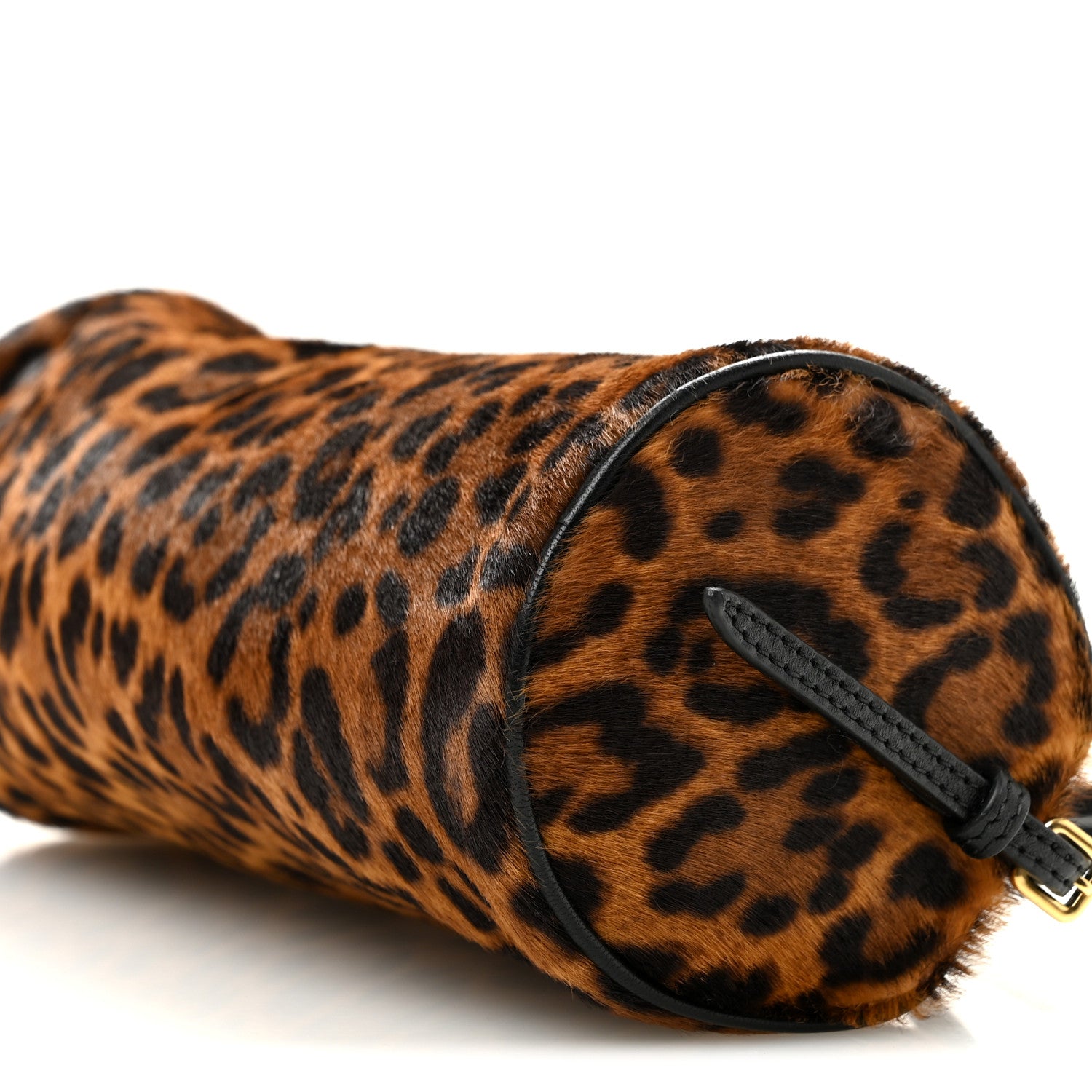 Miu Miu Nappa Calf Hair Leopard Printed Pouch Miele 9 of 10