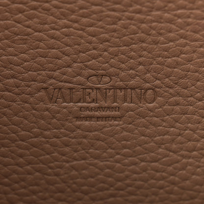 Valentino Garavani Pebbled Calfskin Medium Rockstud Flip Lock Crossbody Bag Deep Alpaca 6 of 12