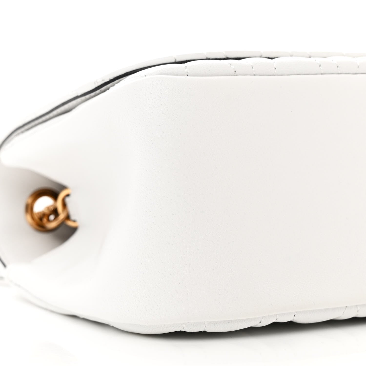 Versace Nappa Quilted Virtus Bag White 8 of 10