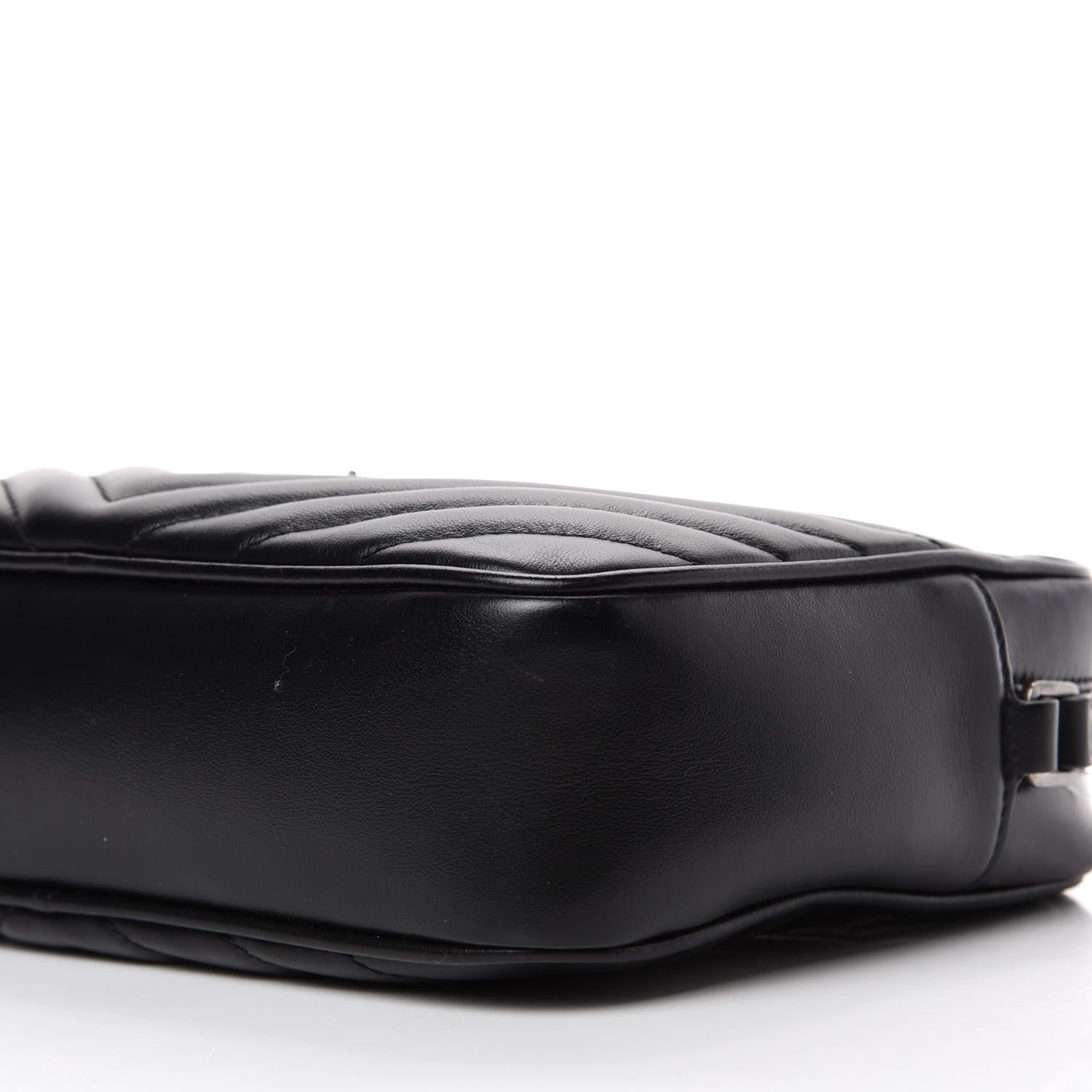 Saint Laurent Calfskin Matelasse Monogram Lou Camera Bag Black 7 of 12