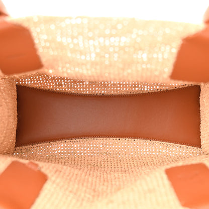 Christian Louboutin Raffia Calfskin Small By My Side Tote Natural Cuoio 6 of 12