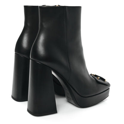 Louis Vuitton Calfskin Shake Platform Ankle Boots 38 Black 4 of 8