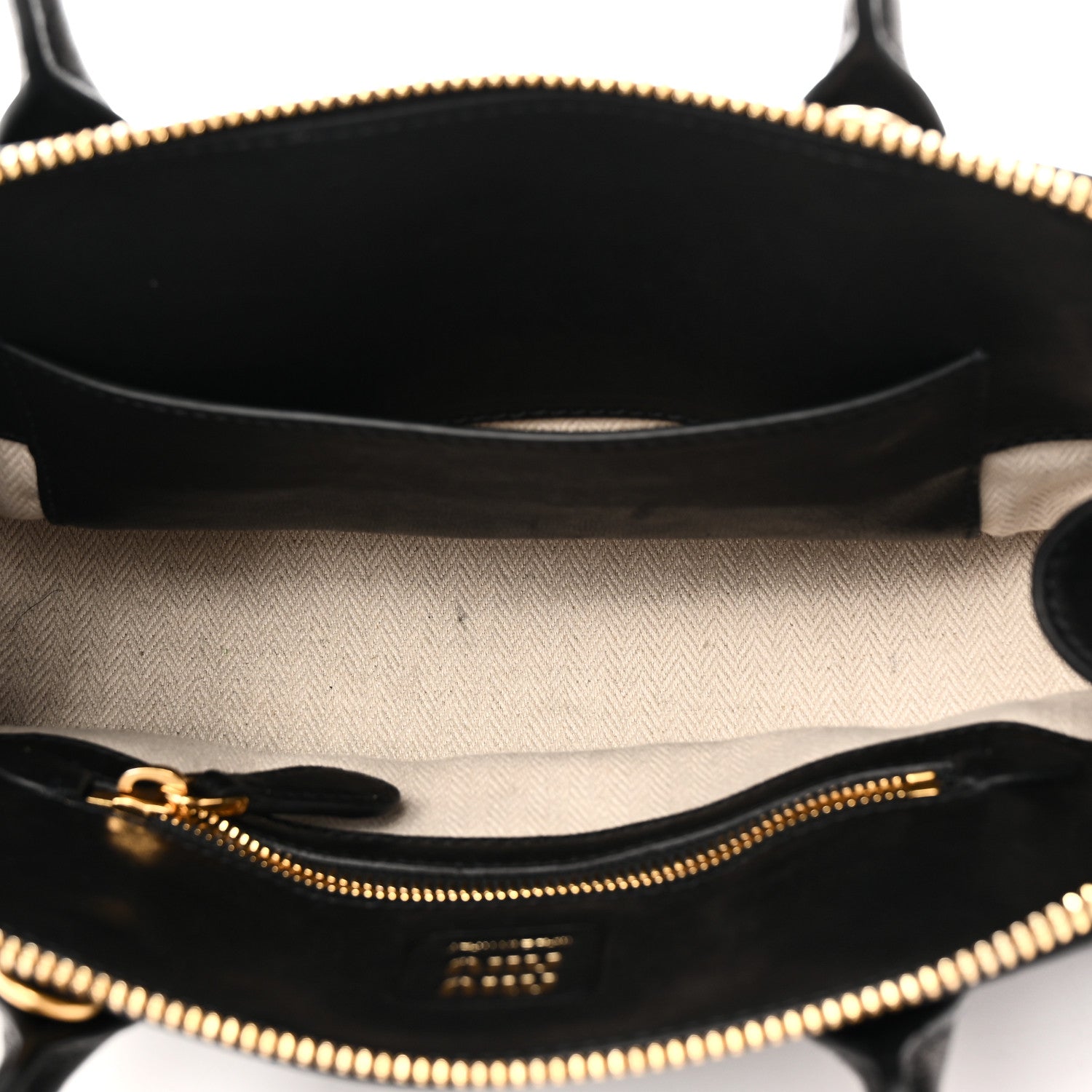 Miu Miu Nappa Aviator Regular Aventure Bag Black 1906764
