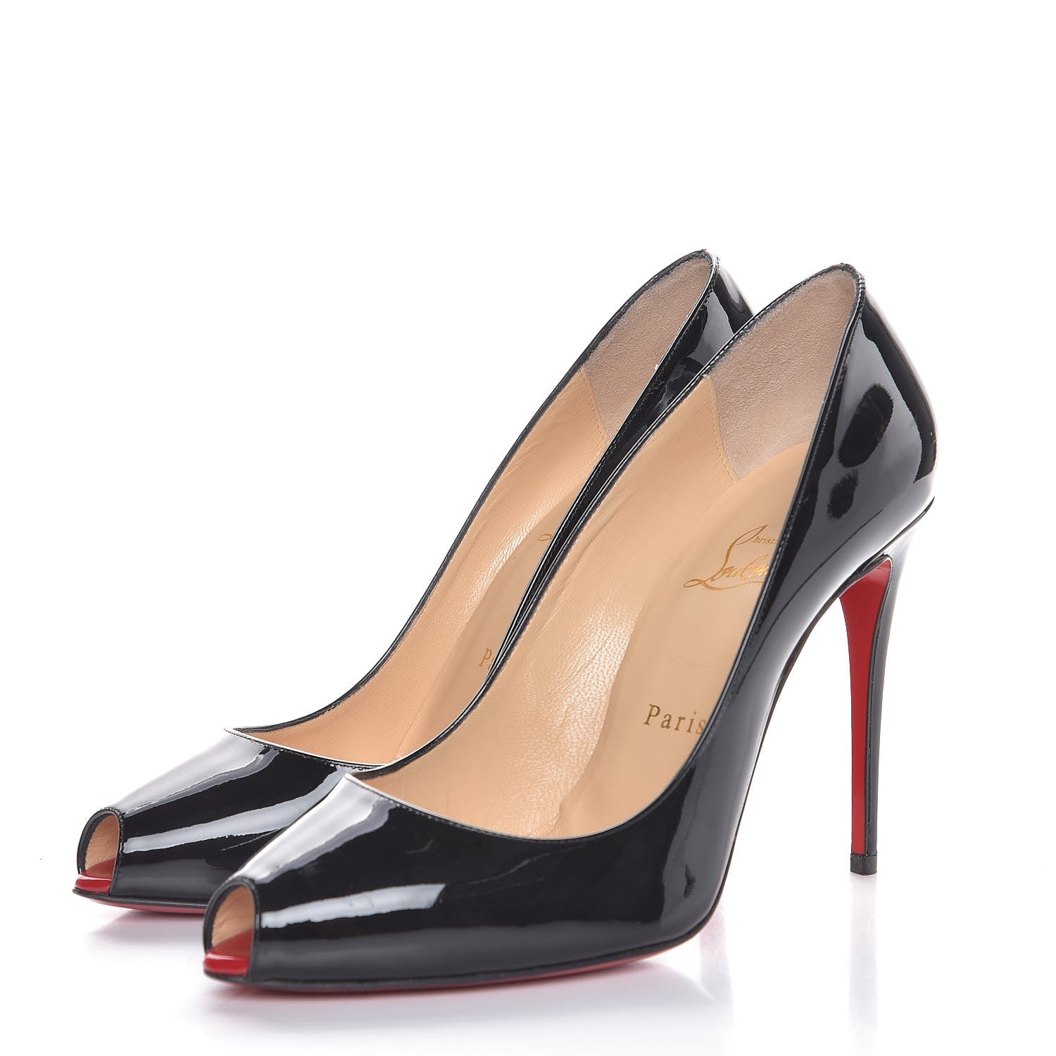 Christian Louboutin Patent Tibur 100 Pumps 38.5 Black 3 of 9