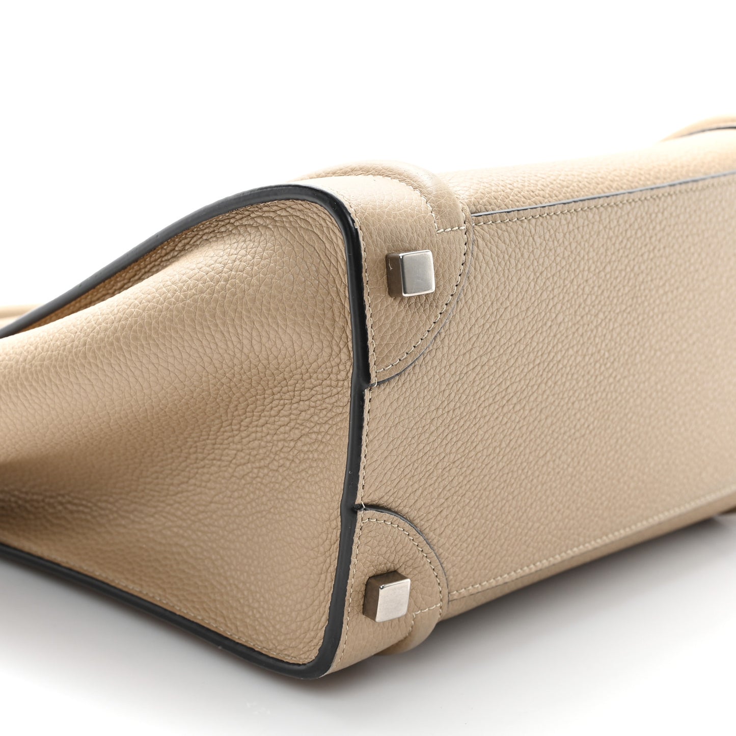 Drummed Calfskin Micro Luggage Dune