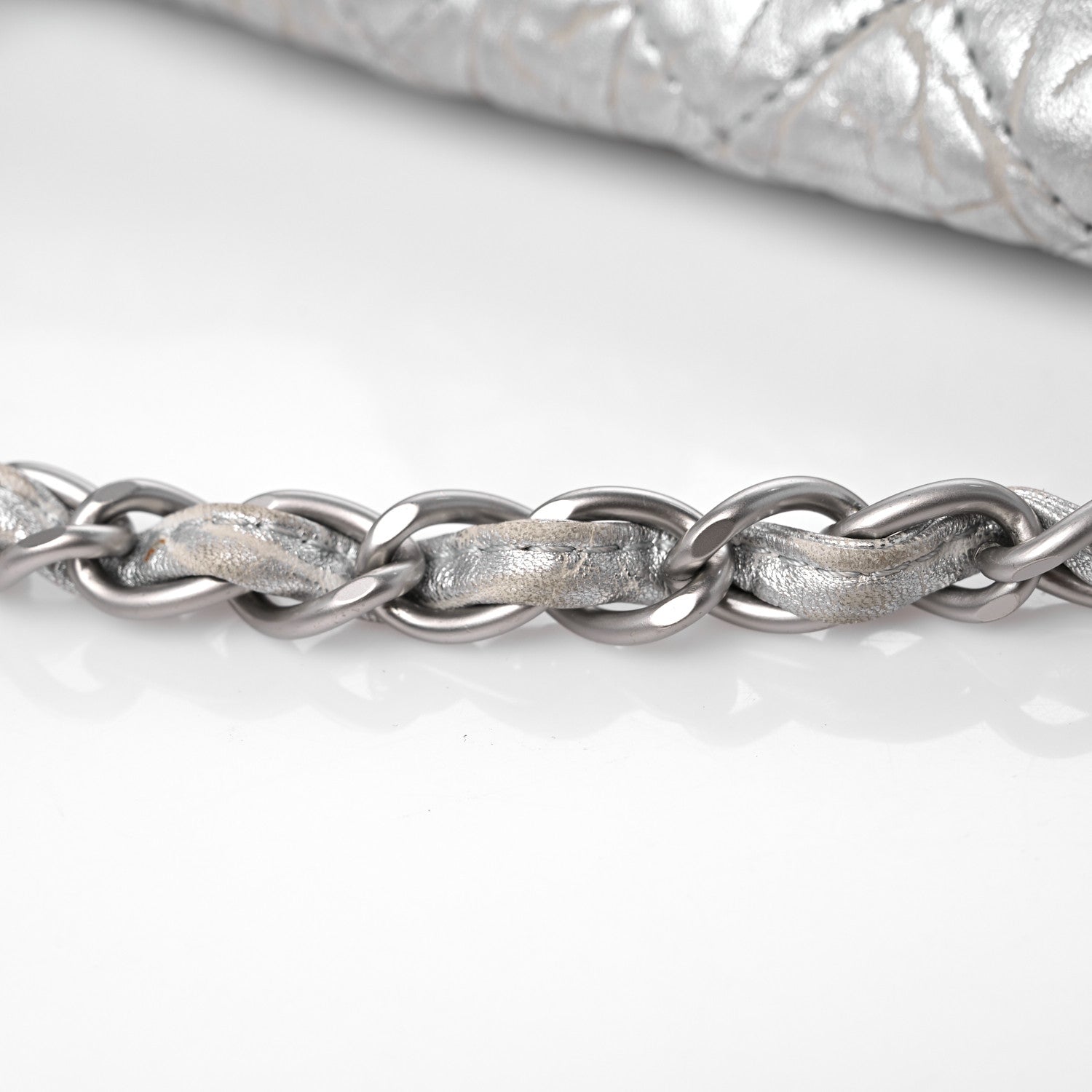 Chanel Calfskin Ice Cube On the Rocks Medium Flap Silver 14 of 15