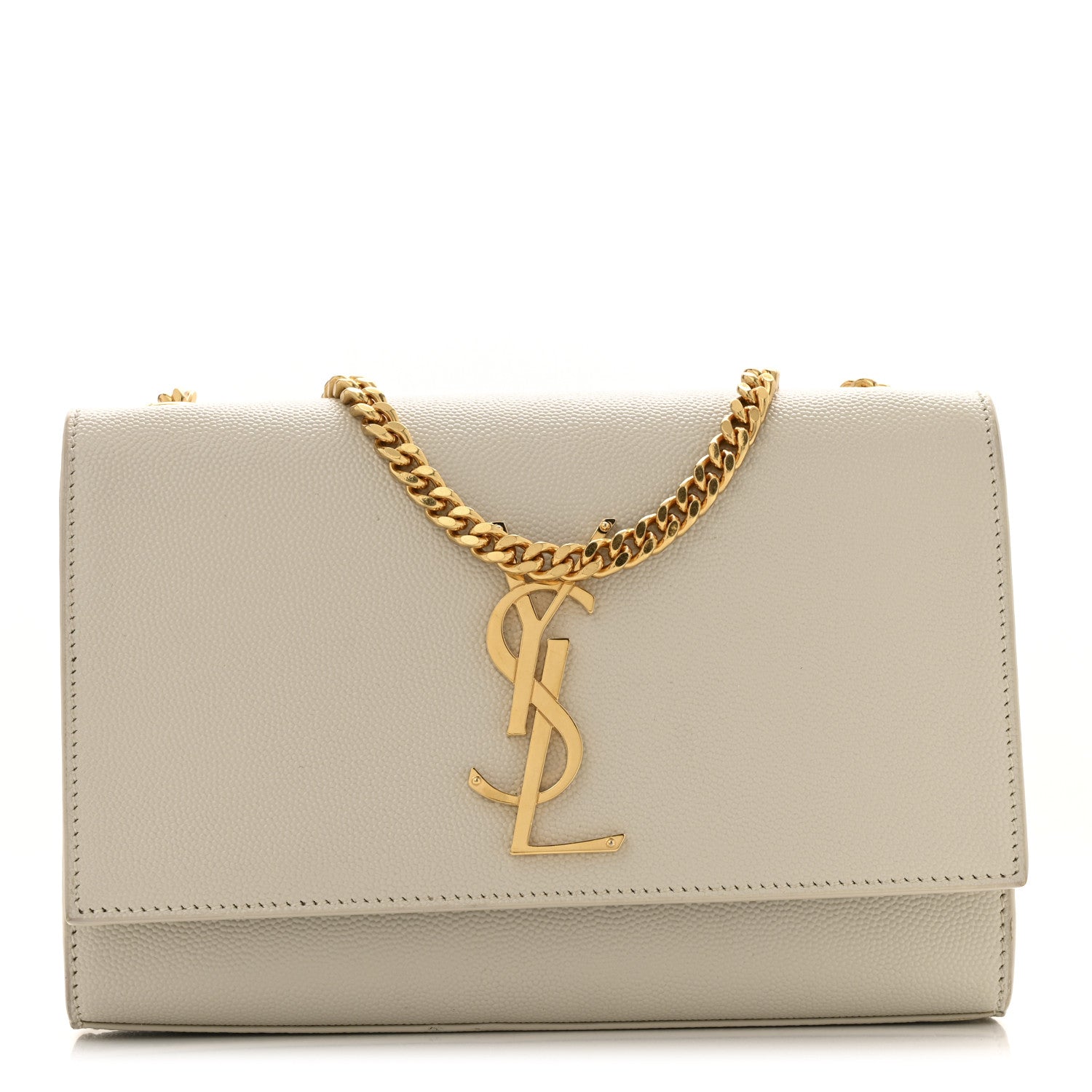 Saint Laurent Grain De Poudre Small Monogram Kate Satchel Crema Soft 1 of 12