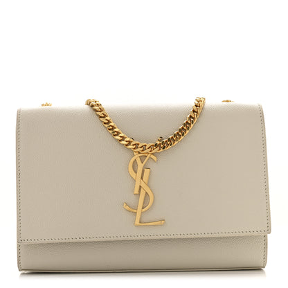 Saint Laurent Grain De Poudre Small Monogram Kate Satchel Crema Soft 1 of 12