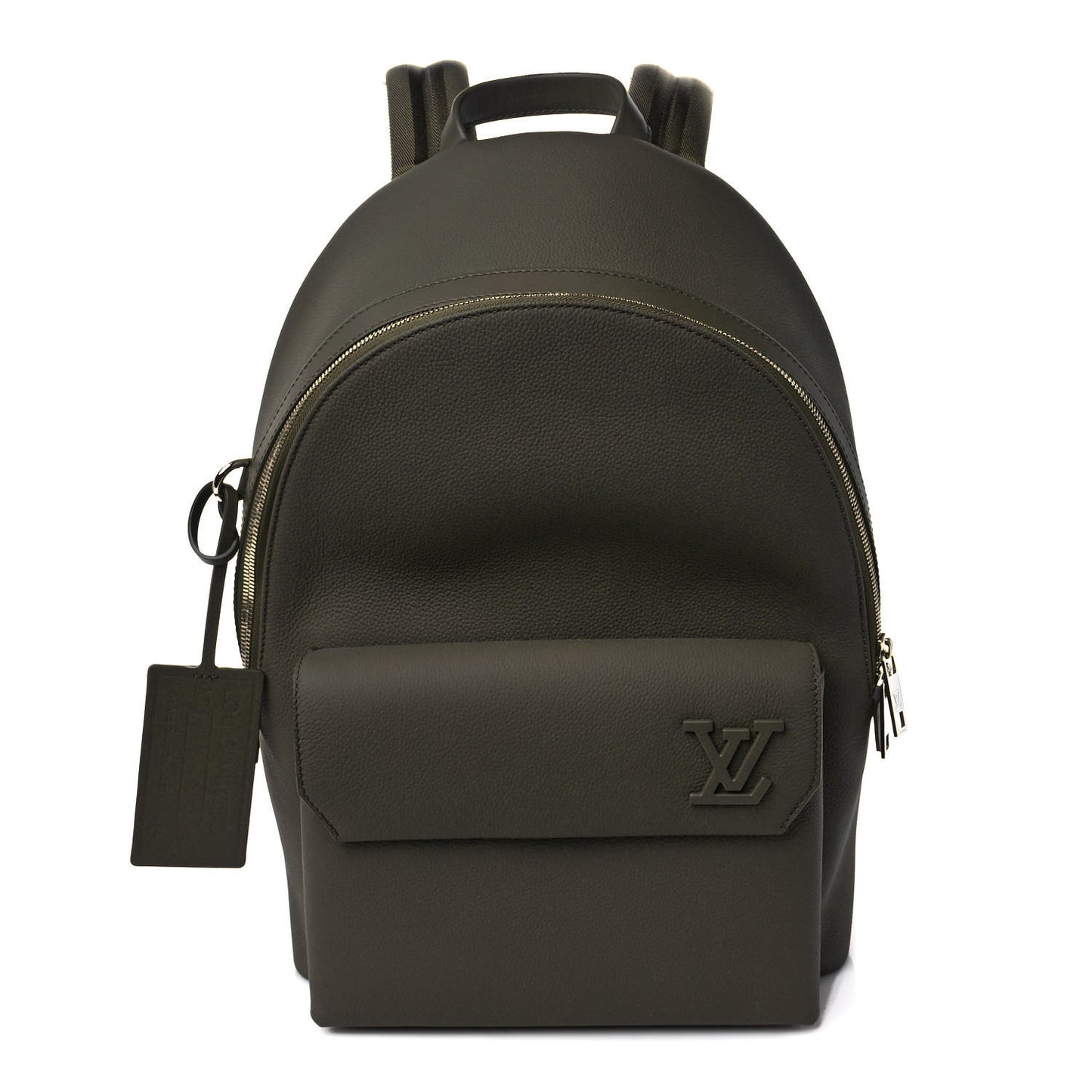 Grained Calfskin Aerogram Takeoff Backpack Khaki