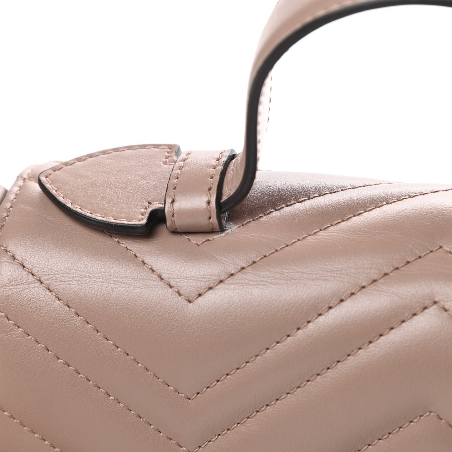 Calfskin Matelasse Small GG Marmont Top Handle Shoulder Bag Porcelain Rose